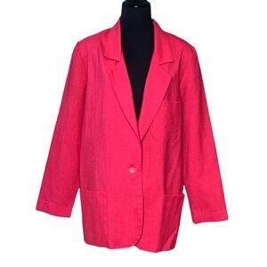 Cadi Sport vintage pink one button boxy blazer size 14